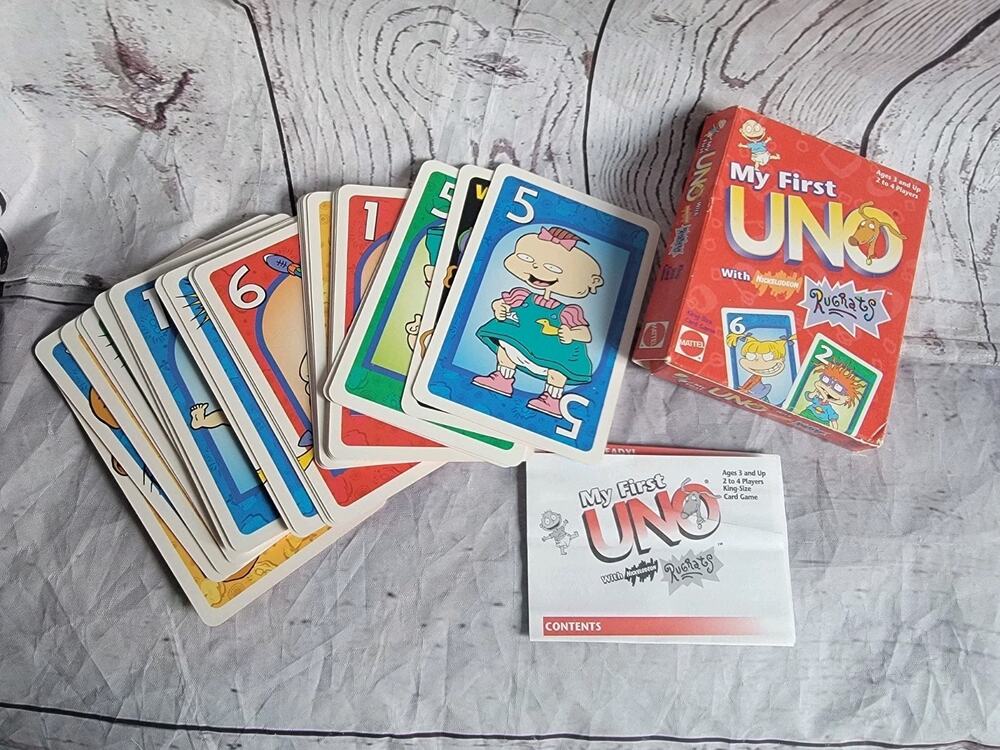 Nickelodeon My First UNO Rugrats Card Game Complete Game Ages 4-7 Complete